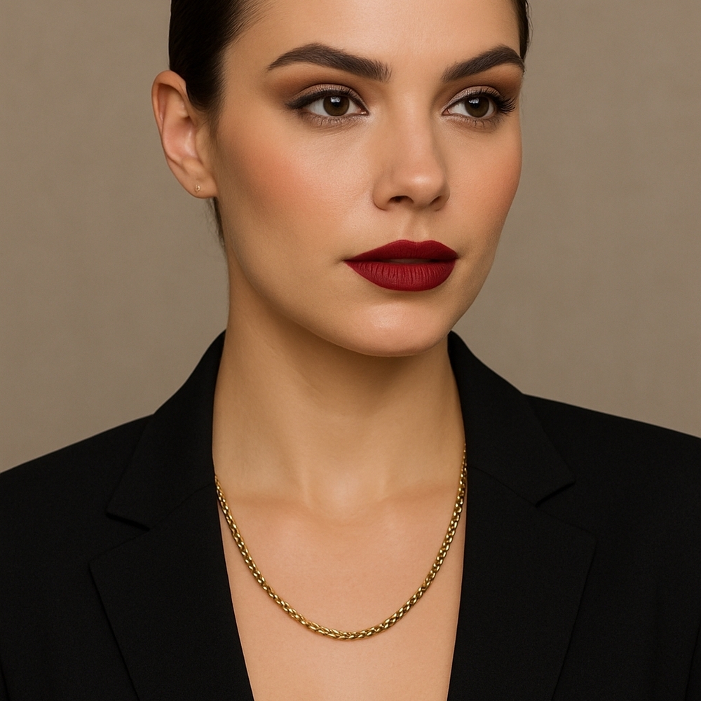 Premier Designs‎ Classic Box Link Necklace – Goldtone Signed
